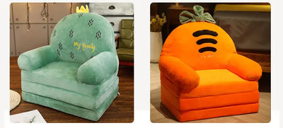 Children Sofa Cute Cartoon Lazy Folding Small Sofa Bed Girl Princess Baby Toddler Dual-purpose Small Child Seat