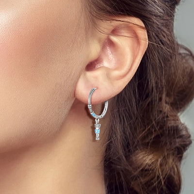 New 925 Sterling Silver Hoop Earrings Heart Bow Gift Box Strawberry Snake Bone Drop Stud Earrings For Women Fashion Jewelry Gift