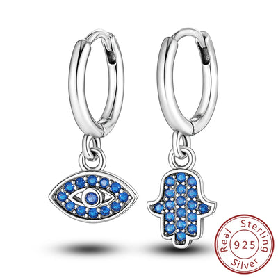 New 925 Sterling Silver Hoop Earrings Heart Bow Gift Box Strawberry Snake Bone Drop Stud Earrings For Women Fashion Jewelry Gift