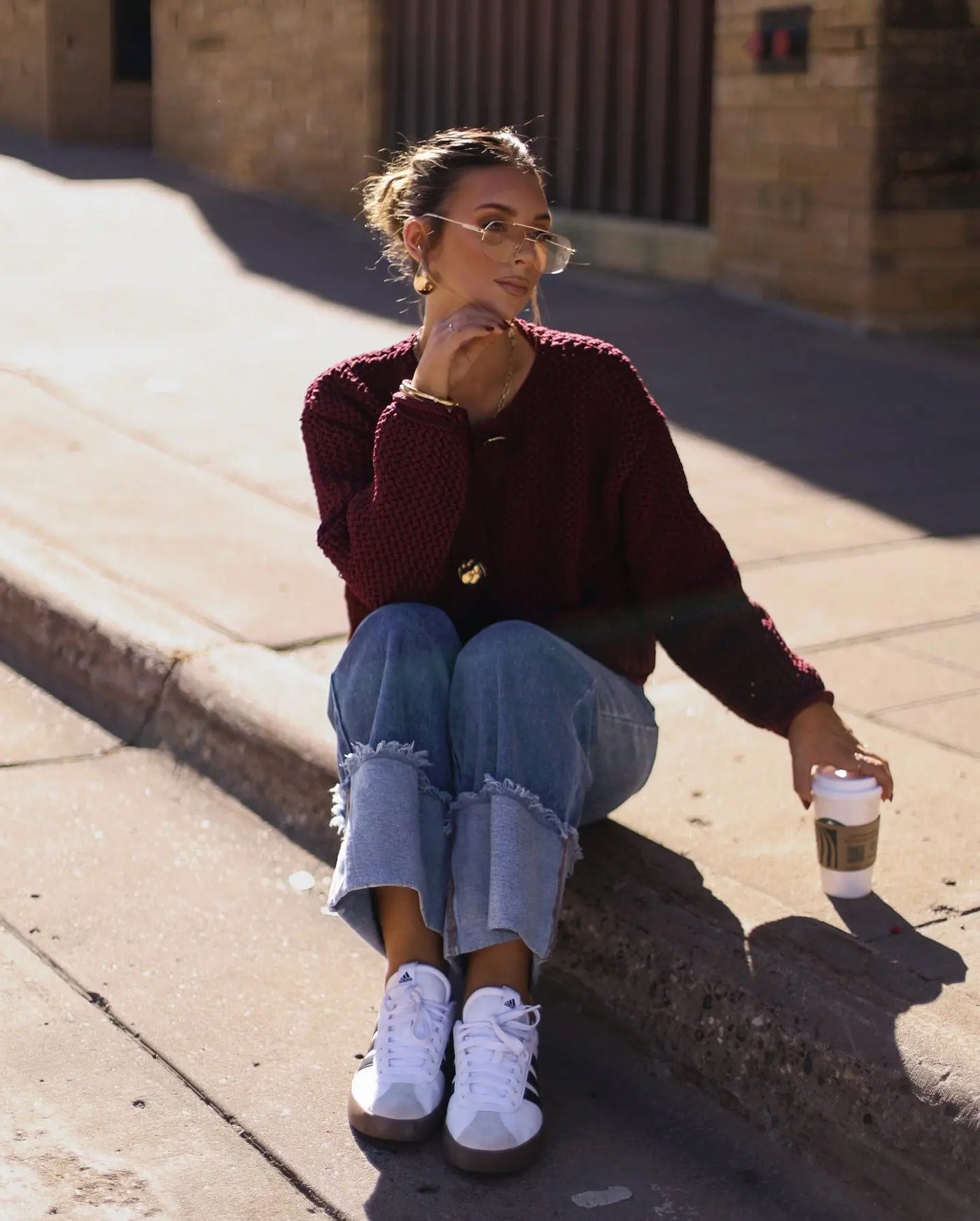 Knitted Cropped Cardigan