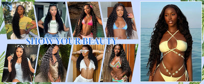 Raw 100% Human Hair Bundles Brazilian Water Wave Bundles Human Hair 1/3/4 Pcs Water Wave Curl Wet and Wavy Human Hair Extensions
