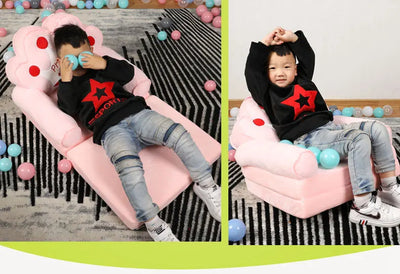 Children Sofa Cute Cartoon Lazy Folding Small Sofa Bed Girl Princess Baby Toddler Dual-purpose Small Child Seat