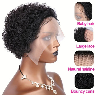 5x5 High Density 13x6 Lace Front Wigs Curly Wave Short Bob 13x4 HD Lace Frontal Human Hair 4x4 Closure Wig Brazilian For Women