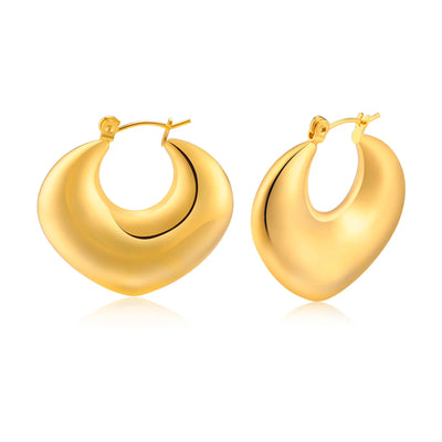 Fashion Square Geometric Hoop Earrings for Women, Chic Metal Stainless Steel Lady Earrings Bijoux Femme New Jewelry