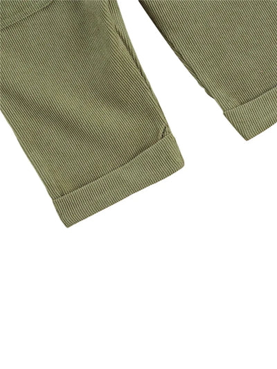 0-24months Unisex Baby Suspender Pants Jumpsuit With Buttons Fit Solid Color Overalls For Toddler Boys And Girls