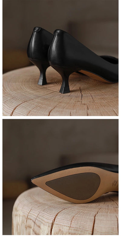 Female Shoes on Sale 2023 Spring Slingbacks Women's Pumps Concise Pointed Toe Thin Heels Ladies Office & Career Mid Heel Shoes