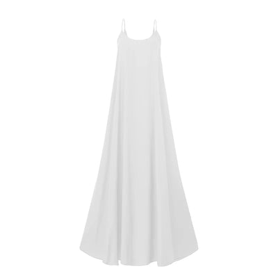 ZANZEA 2024 Summer Holiday Beach Sundress Women Sleeveless Dress Big Swing Vestidos Casual Sexy Bohemian Solid Color Robe Femme