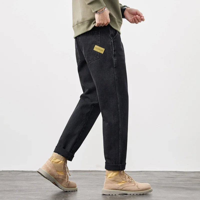 Men's Jeans Baggy Pants Loose Fit Harem Pants For Men Clothing Streetwear Fashion Pockets Patchwork Large Trousers Oversized 42