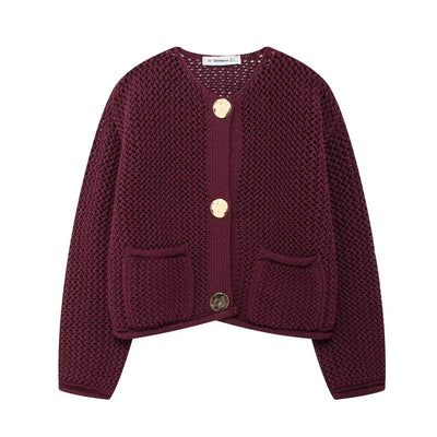 Knitted Cropped Cardigan