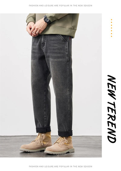 Men's Jeans Baggy Pants Loose Fit Harem Pants For Men Clothing Streetwear Fashion Pockets Patchwork Large Trousers Oversized 42