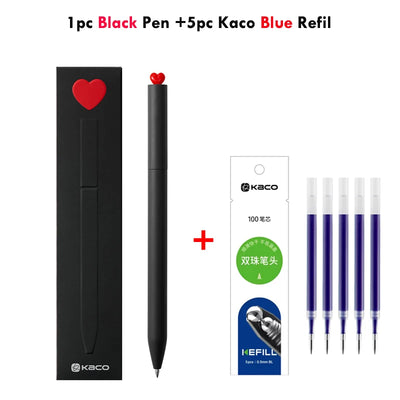 KACO Kawaii Rotate Gel Pens Stationery Caneta 문구용품 0.5MM Black Ink канцелярия Fluent Writing High Capacity for School Office ﻿