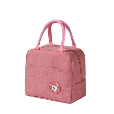 Functional Pattern Cooler Lunch Box Portable Insulated Canvas Lunch Bag Thermal Food Picnic Lunch Bags For Women Kids