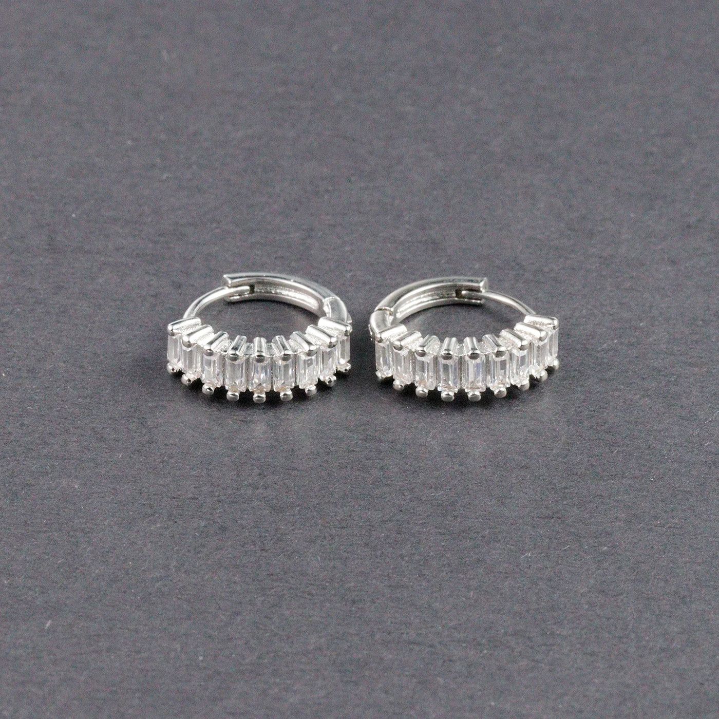 Fashion Multicolor Zircon Crystal Small Hoop Earrings Women Stainless Steel Flower Square Cartilage Earring Piercing Jewelry