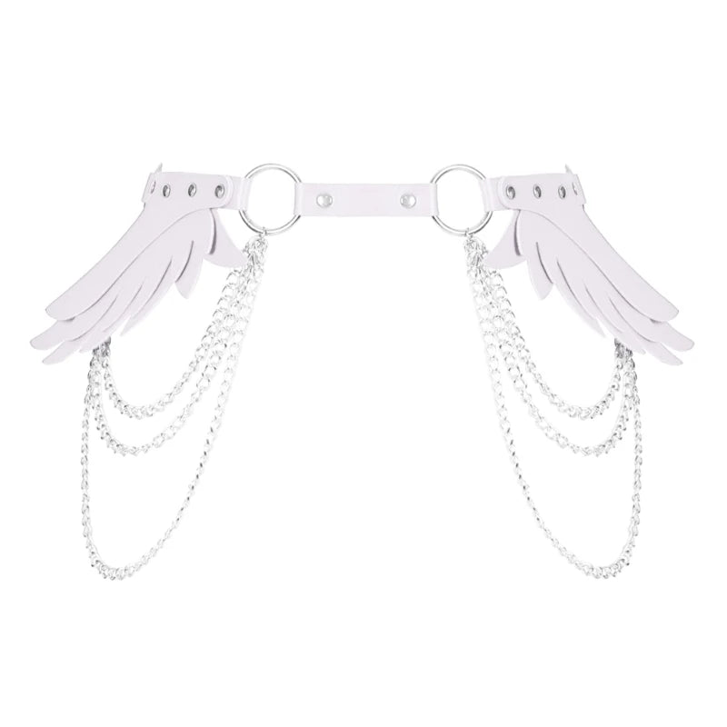Y2k Style Angel Wing Rivet Waist Belt PU Universal Belt Hot Girl Women Waist Belt for Coat Skirts Jeans Decorative