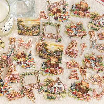 30 Sheets/Pack Cute Girls Daily Life Stickers for Journal Scrapbooking DIY Notebook Decoration Office School Stationery Craft