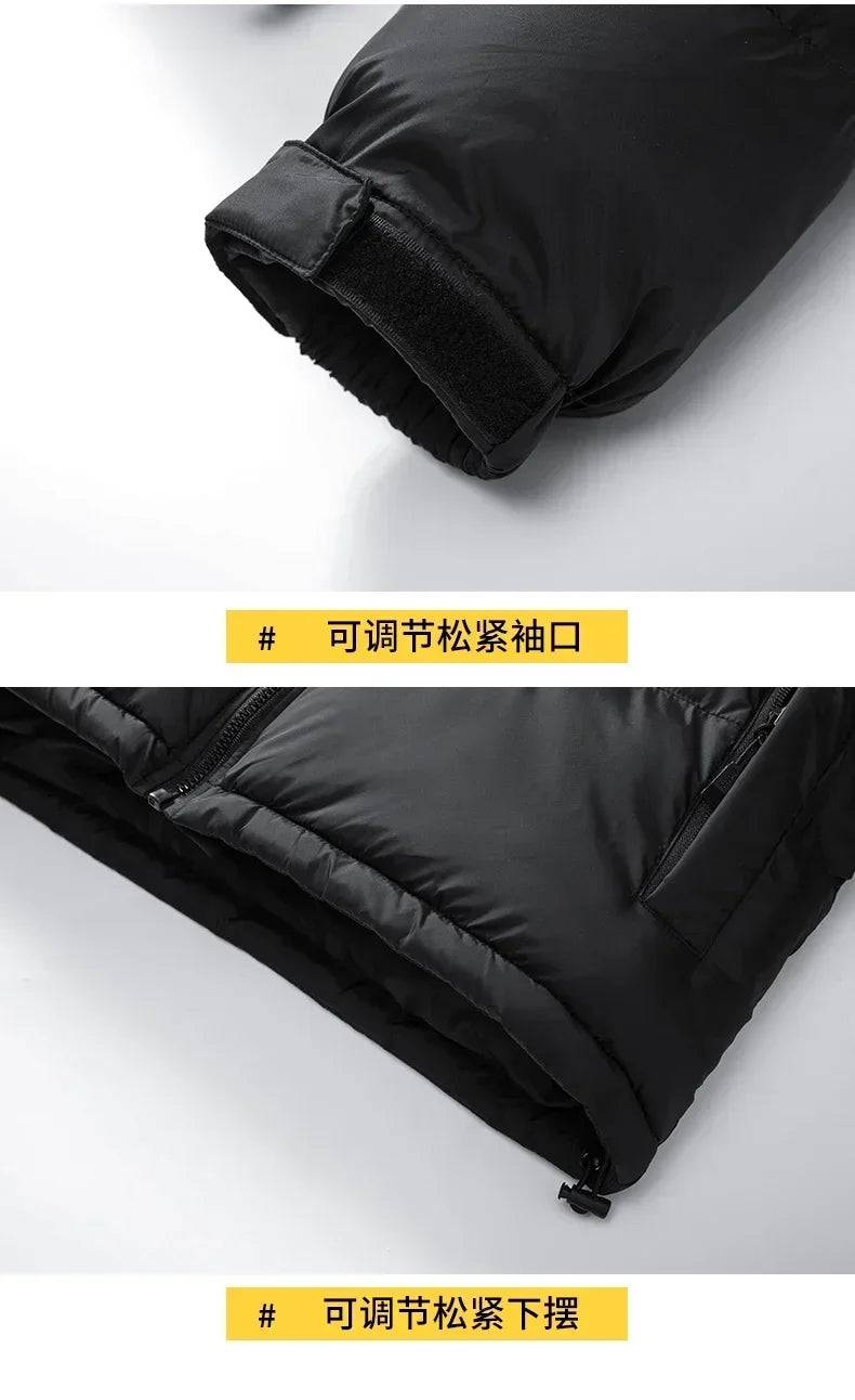 Jacket Male Overcoat Outwear Plus Size 4XL Winter Men Casual Windproof Padded Duck Down Parkas Coat Man Thick Stand Collar Parka