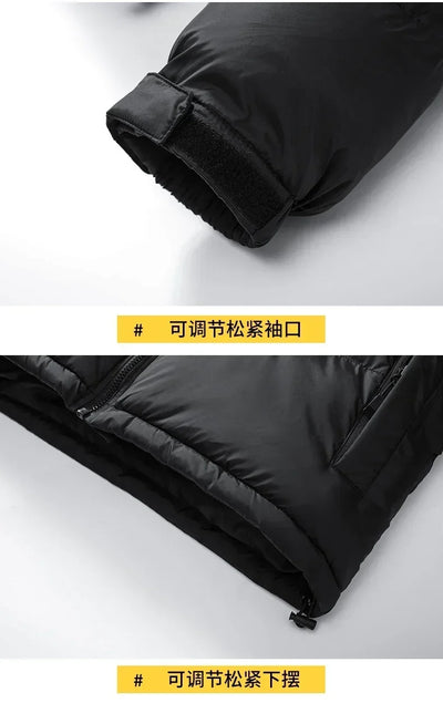 Jacket Male Overcoat Outwear Plus Size 4XL Winter Men Casual Windproof Padded Duck Down Parkas Coat Man Thick Stand Collar Parka