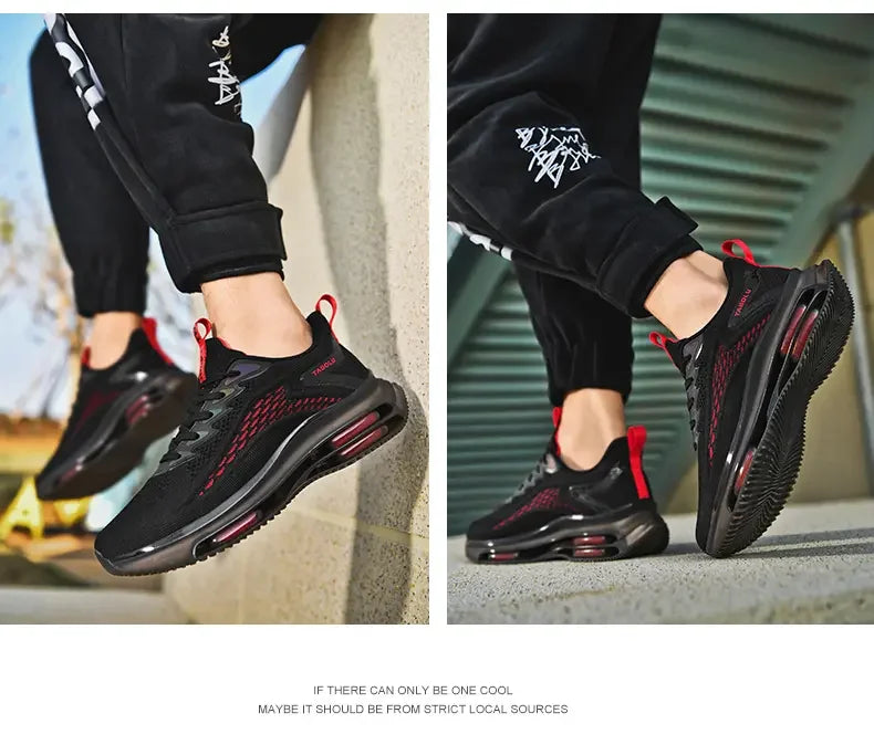 Sneakers Men New Fashionable Thick Soled Anti Slip Shock-absorbing Running Casual Sneakers Summer Mesh Shoes Zapatillas Hombre