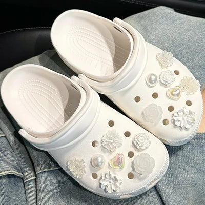 Shoe Charms for Hole Shoe Accessories Artificial Crystal Shoe Buckle Decoration Charm Set Kids Party Xmas Gifts