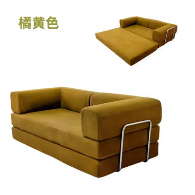 Italian Compressed Soft Sofa Convenient Minimalist Retro Corduroy Sofa Bed Foldable Washable Customizable for Living Room