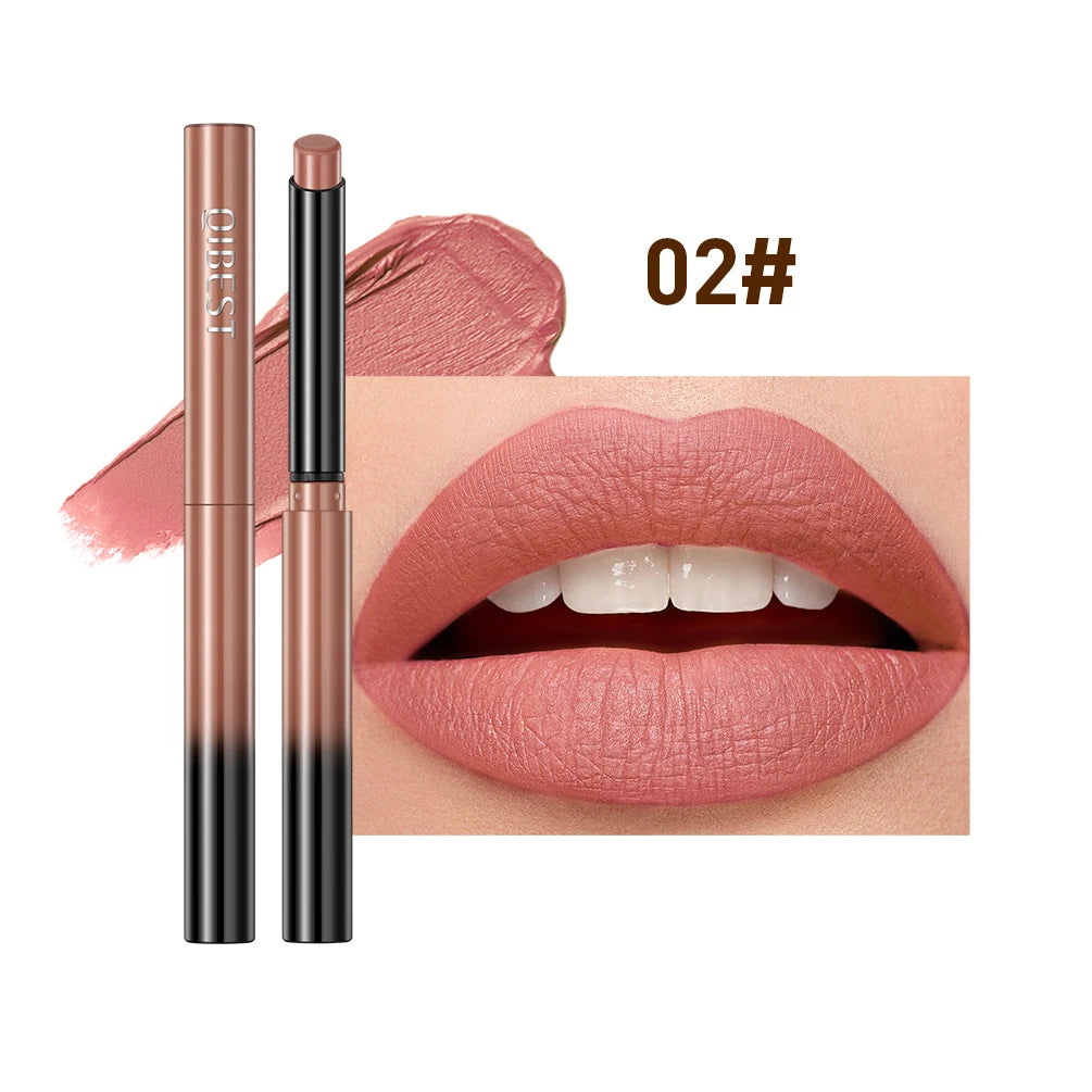 New Velvet Matte Lipstick Long Lasting Waterproof Lipstick Non-Stick Cup Lip Stain Tint Cosmetics Lip Pencil Liner Makeup