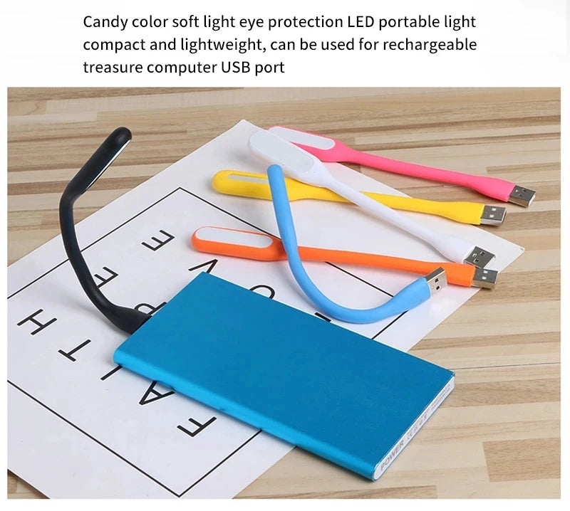 1 PCS Mini 5V USB LED Light Portable Eye Protection Night Lights Bendable Table Lamps Reading Lamp For Power Bank Laptop