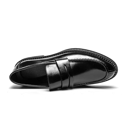 Premium Silver Business Shoes Men's Oxford Shoes Leather Brand Loafers Slip On High Quality Wedding Shoes Soft Sole Dress Shoes