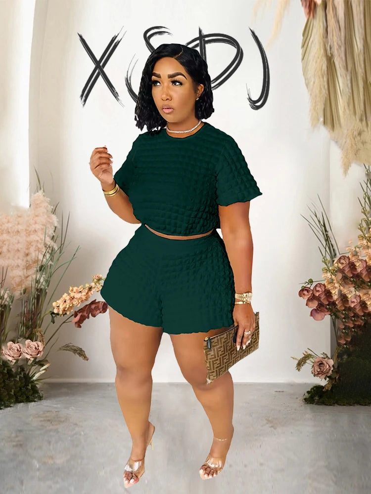 Summer Suit Chic and Elegant Woman Set New In Sexy Outfit Casual Shorts Sets Womens 2 Piece Plus Size Dropshipping Wholesale