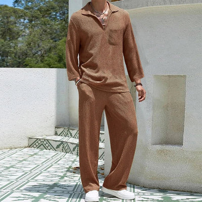 2024 Spring Summer Casual Cotton Shirts And Pants Suits Men Vintage Half Sleeve Irregular Cardigan Two Piece Sets Mens Outfits