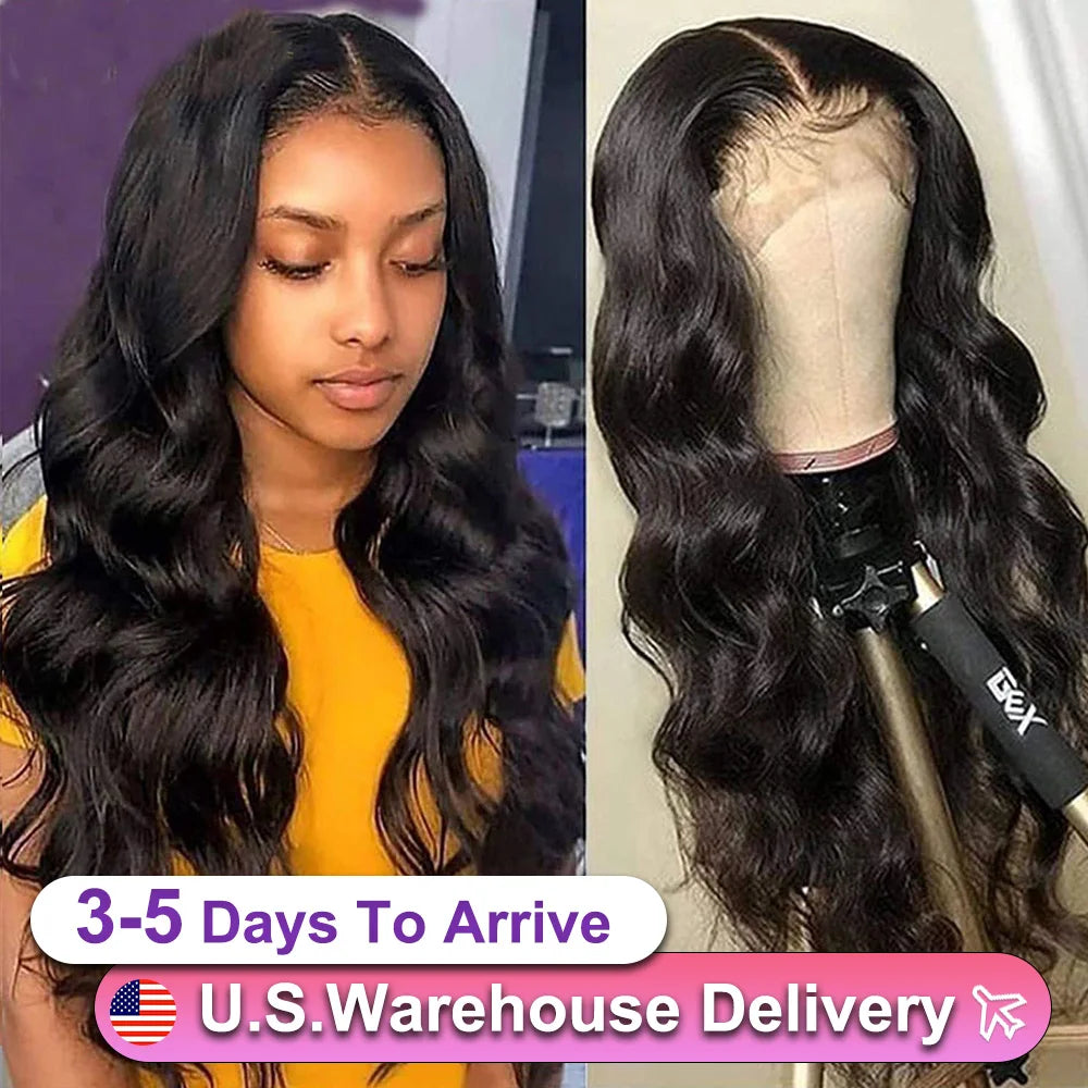 13x4 Lace Front Wigs Body Wave 13x6 Human Hair Wig Brazilian 32 34 Inch Body Wave Transparent Lace Frontal Wig For black  Women