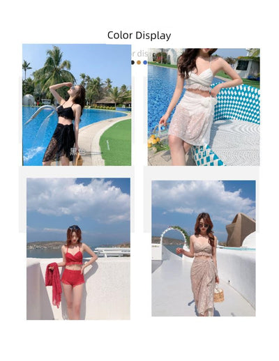 Women's Fashionable Two-Piece Strap Push-up Swimsuit for Seaside Vacations