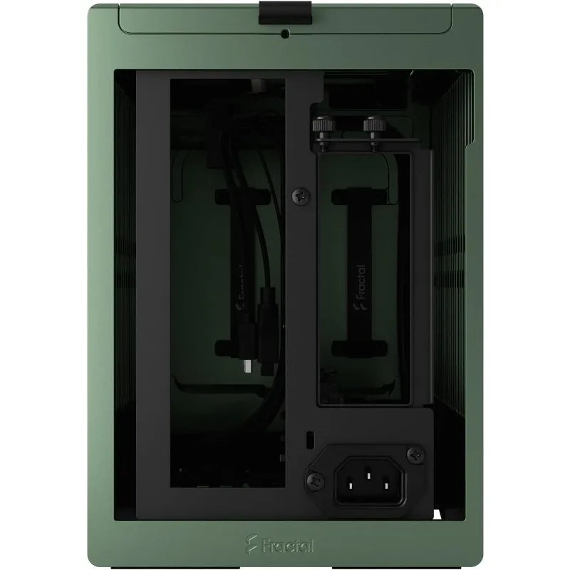 Terra Jade - Wood Walnut Front Panel - Small Form Factor - Mini ITX Gaming case – PCIe 4.0 Riser Cable – USB Type Anodized