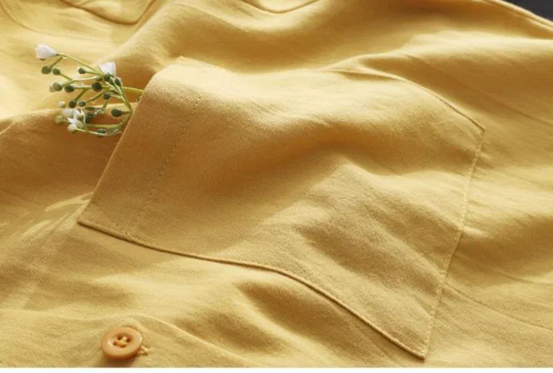 Plus Size Loose Breathable Blouses Midi Shirt Korean Casual Autumn Shirts Women Simple Solid Female Long Sleeved Shirts