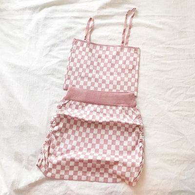 2025 New Vacation Style Plaid Suits Women Strapless Hotsweet Mini Tops+High Waist Bodycon Skirt Fashion Casual Knitted Sets