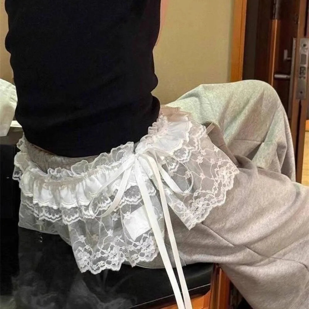 Embroidered Flower Lace Mini Skirt