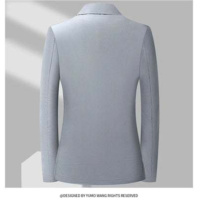 2024 Summer New Casual Sunscreen Small Suit Top for Men, Thin Ice Silk Sunscreen Quality, Fashionable and Versatile Suit Top