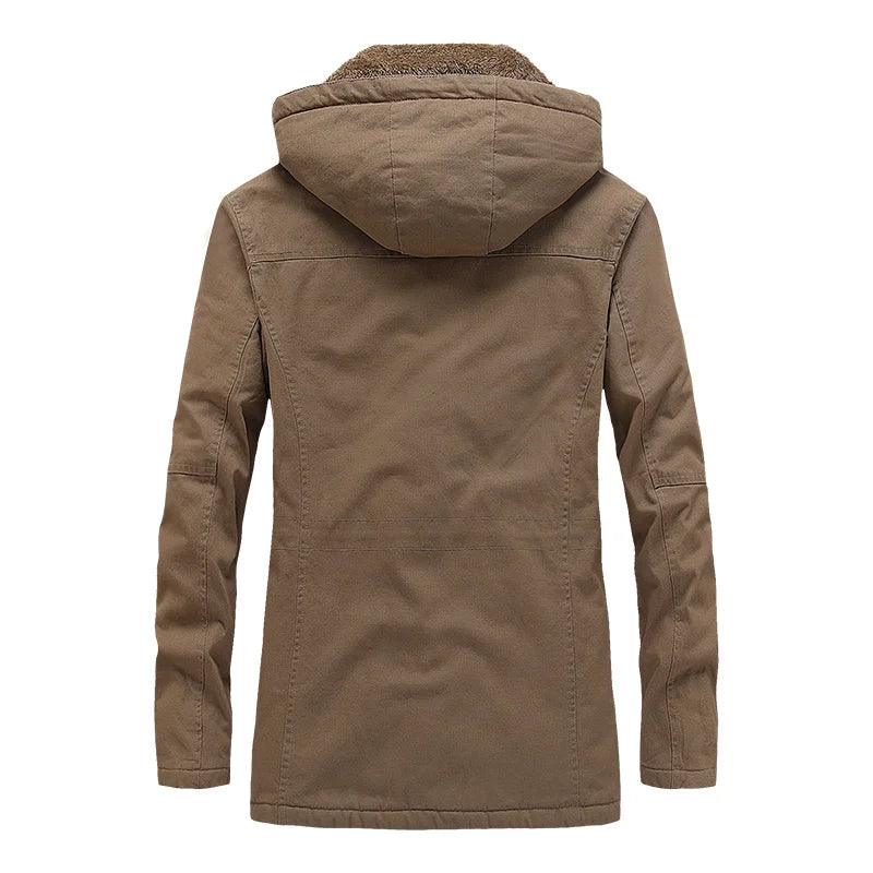 Men's Casual Cotton-padded Jacket Warm Waterproof Crisp High-quality Fabric Comfortable Skin Breathable Wear Resistant Coats
