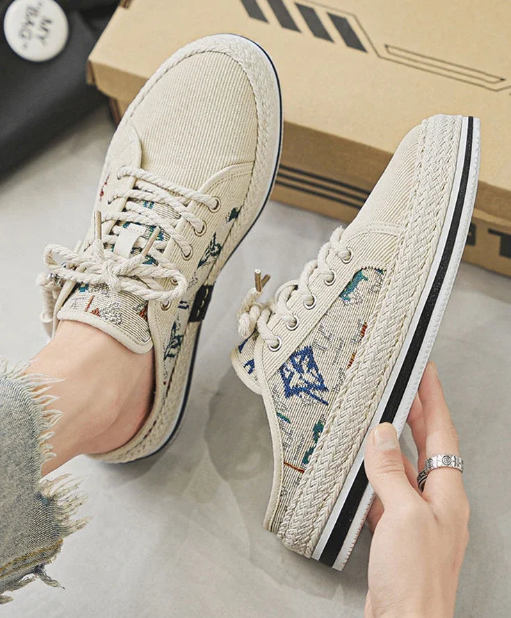 Shoes Summer Mules Half Sandals Man Canvas Slippers for Men Original Designer Luxury High Quality Fashion Rubber Casual Adult