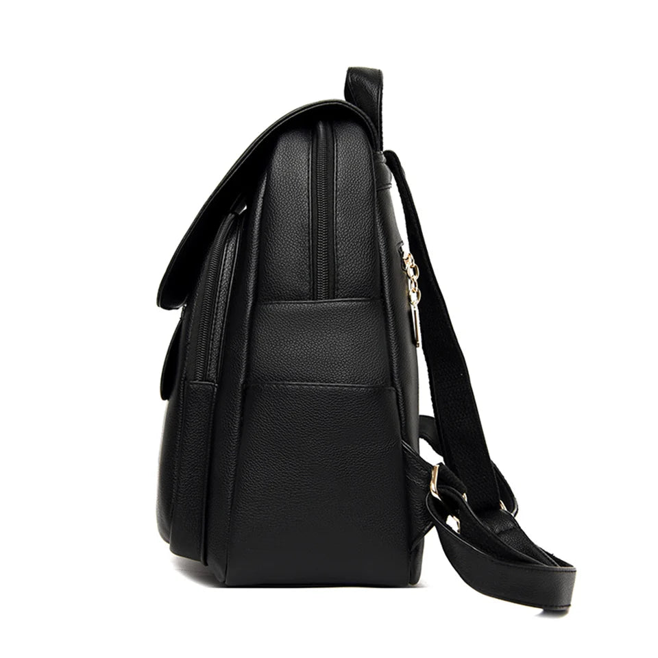 Women High Quality Leather Backpack Large Capacity School Shoulder Bags for Teenage Girls Travel Backpack Designer Sac A Dos