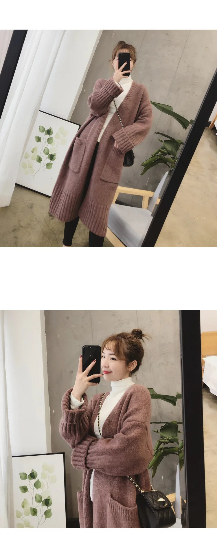 Autumn Winter Knitted Cardigan Women Sweater Jacket 2023 Elegant Vintage Loose Long Outerwear Maxi Y2k Sweater Coat Soft Jacket