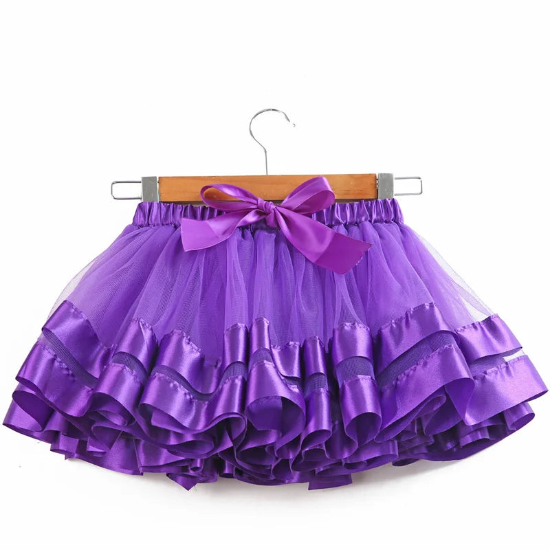 Baby Tutu Skirt Infant Girls Colorful Rainbow Tulle Skirt Princess Mini Dress Children Clothing Pettiskirt Toddler Cloth