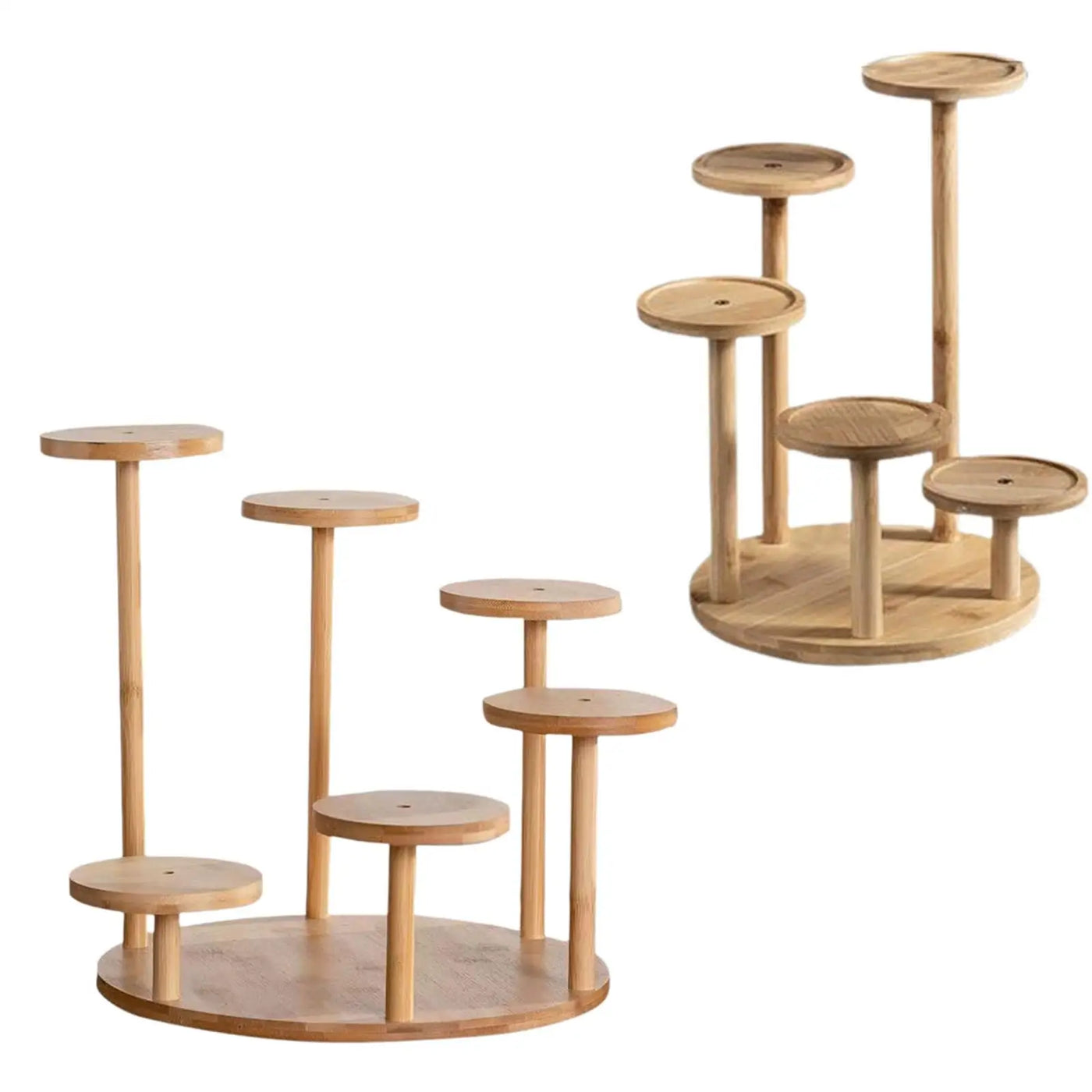 Wooden Tabletop Plant Stand for Indoor Plants Decorative Tiered Plant Stand for Patio Decoration Balcony Bedroom Living Room