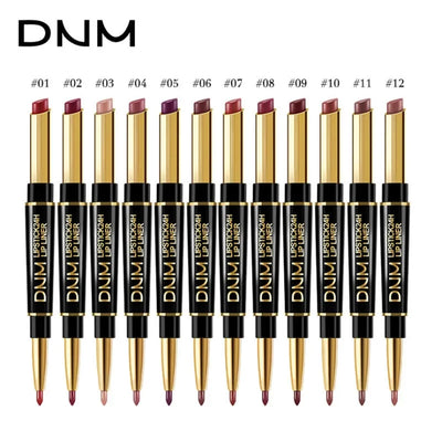 12 Colors 2 In1 Long-lasting Lip Liner Matte Lipsticks Portable Lip Pencil Waterproof Moisturizing Lip Makeup Contour Cosmetics