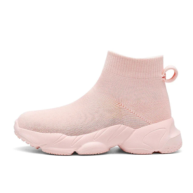 Sock Shoes 2024 New Fashionable Luxury Designer High Top Children's Shoes Comfortable Casual Running Sports Tennis Shoes