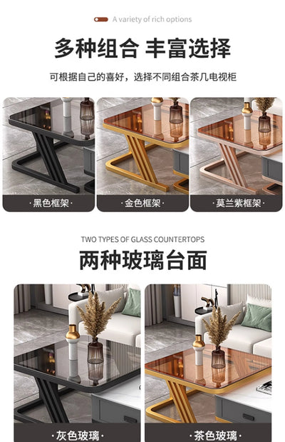 Nordic Aesthetic Coffee Table Living Room Light Luxury Designer Clear Unique Side Table Modern Simple Mesas Bajas Furniture