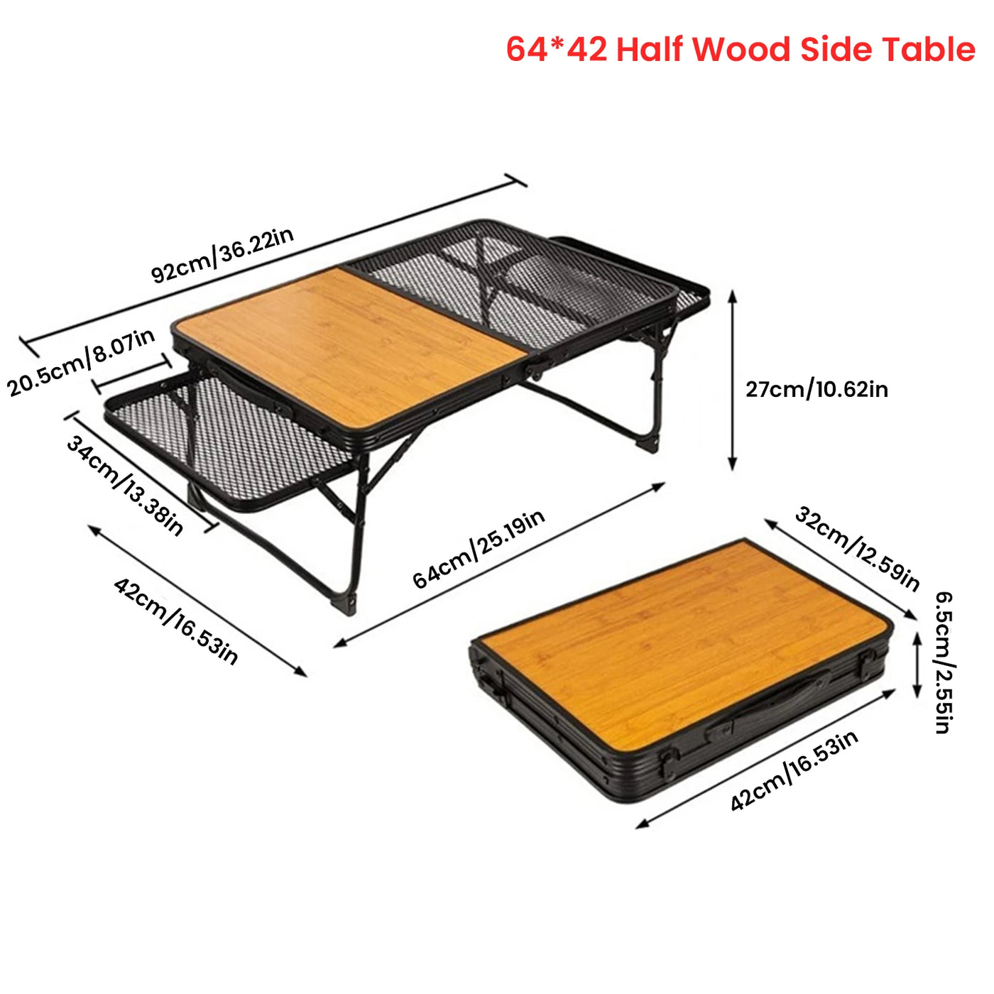 Camping Table Iron Mesh Folding Table Portable Outdoor Camping With Lifting Shelf Mesh Folding Table Outdoor Foldable Table