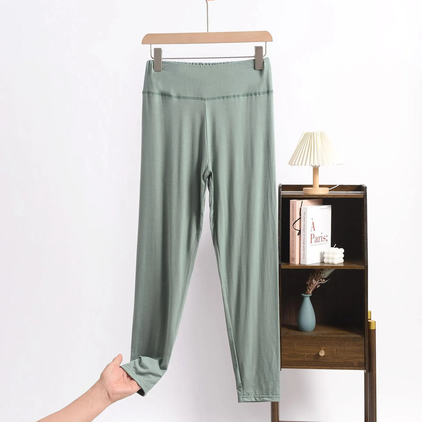 Plus Size Summer Modal Leggings High-Waisted Tummy control Shaping Capris Stretchy Wide-Band Ankle-Length Yoga Sports Pants