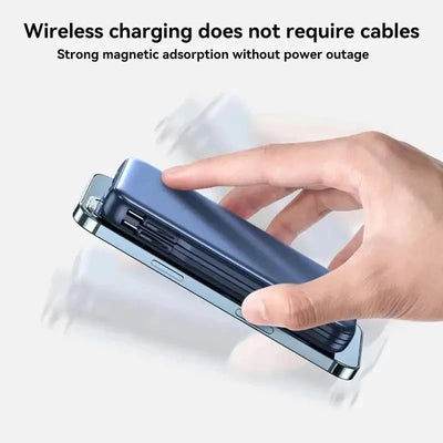 Xiaomi Emergency 50000mah Wireless Charging Power Bank Magnetic Charging Built-in Wire Mobile Phone Battery For IPhone Magsafe