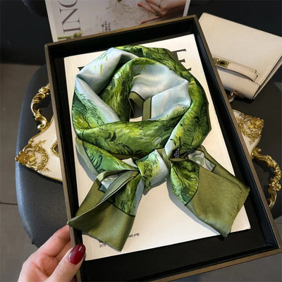 2025 Horse Print Skinny Ribbon Women Scarf Fashoin Hair Hand Wirst Folard Neck Tie Lady Headband Scrunchie Echarpe Silk Scarves
