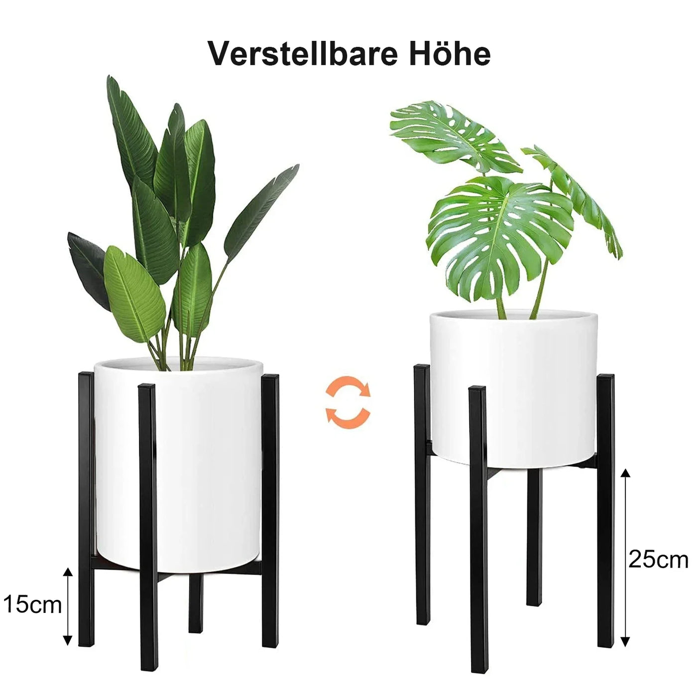 Blumenständer Erweiterbare Breite für 23-37cm und Verstellbare Höhe, Metall Pflanzenhalter,Blumentopfhalter, Topfpflanzenständer